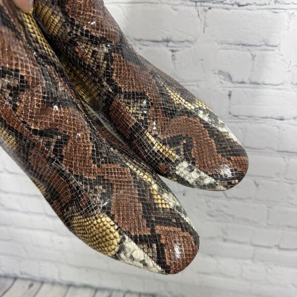 Buckle Chinese Laundry Ankle Booties Women’s Size 10 Animal Print Platform Shoes - Picture 10 of 15